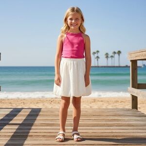 NWT Aqua by Bloomingdales Eyelet Bubble Classic Vacation Summer Resortwear